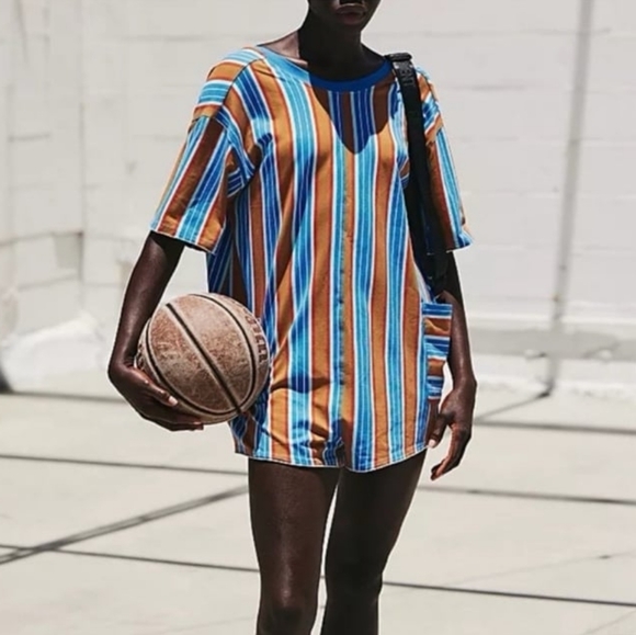 FP Movement by Free People Pants - FP Movement by Free People Striped Romper